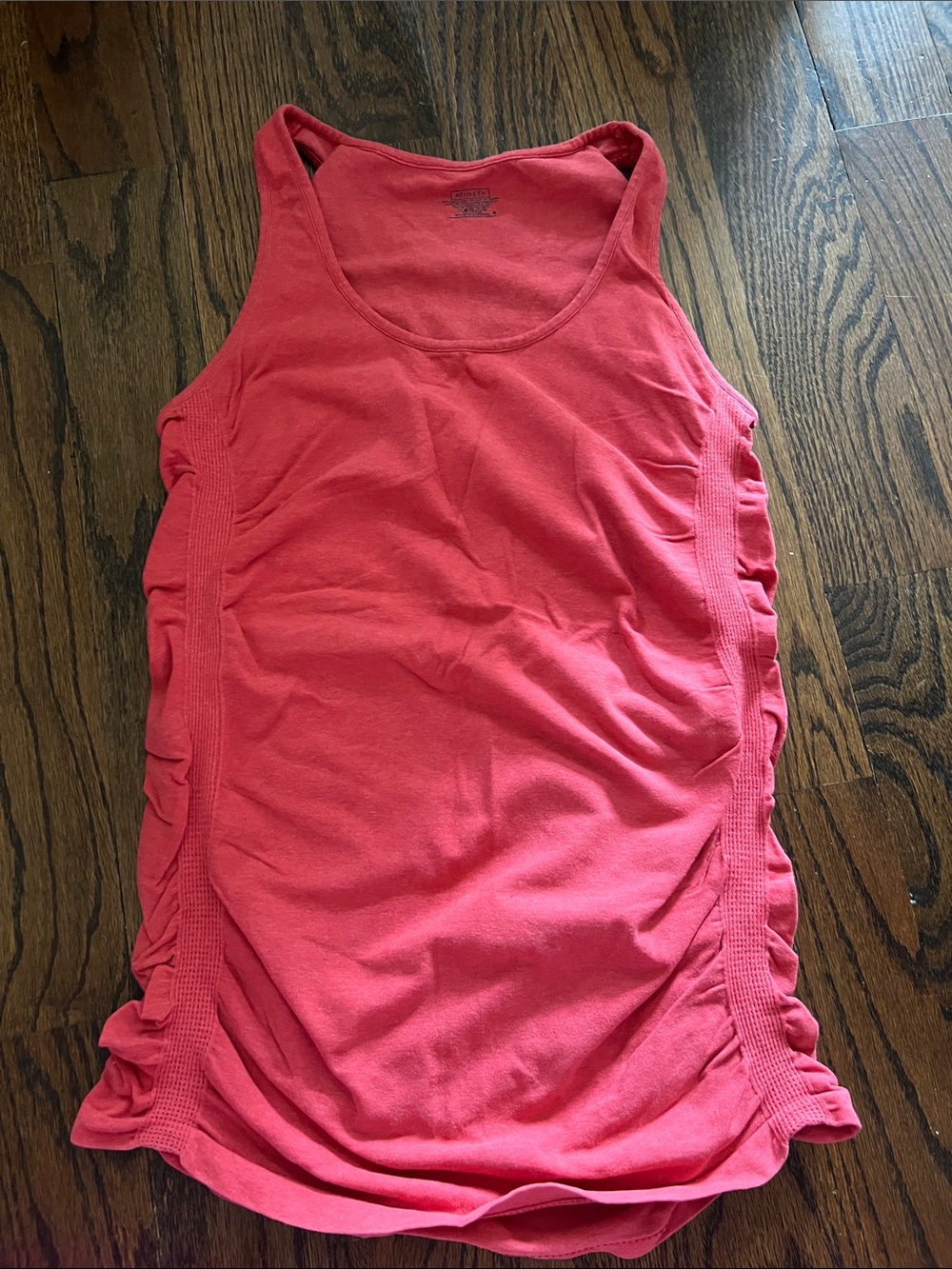 Athleta Women’s Coral Pink Ruched Side Tank Top S Small